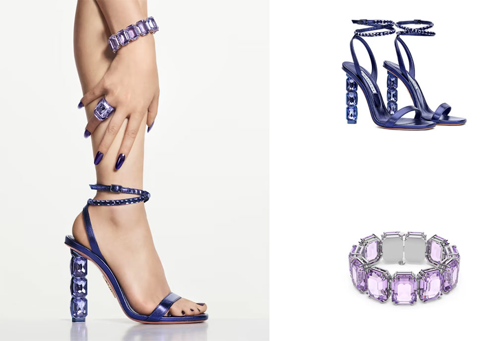 SWAROVSKI et les sandales AQUAZZURA Aura !