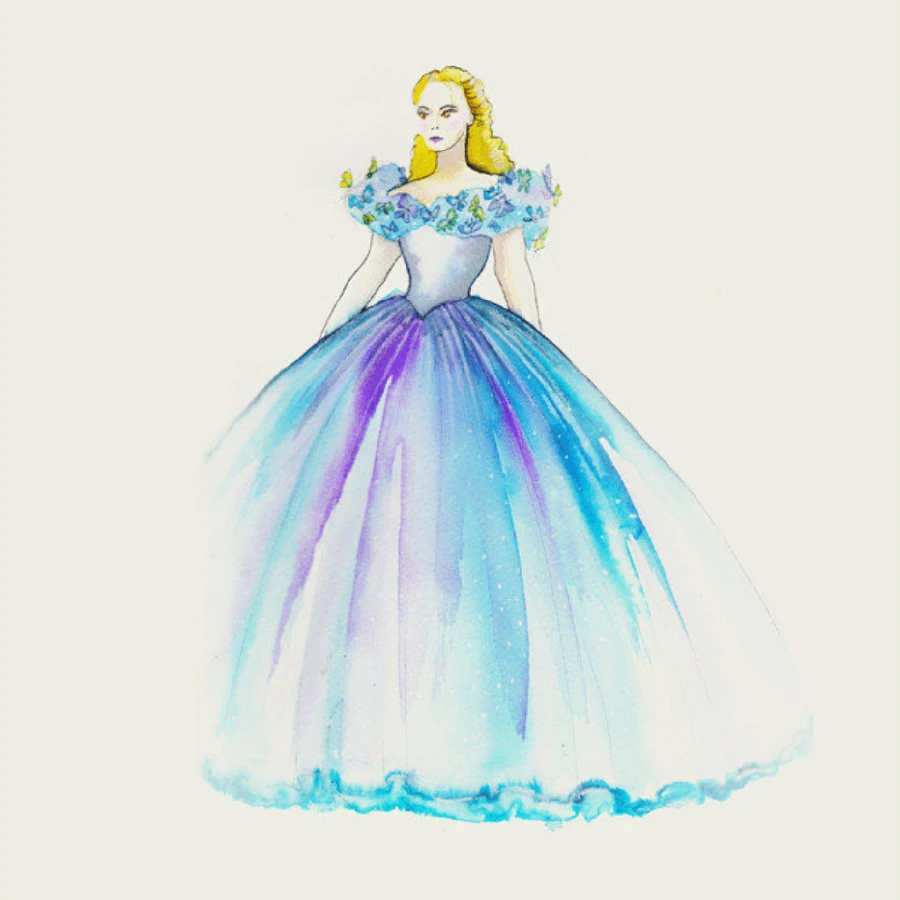 La tenue de bal de Lily James pour le film Disney Cendrillon