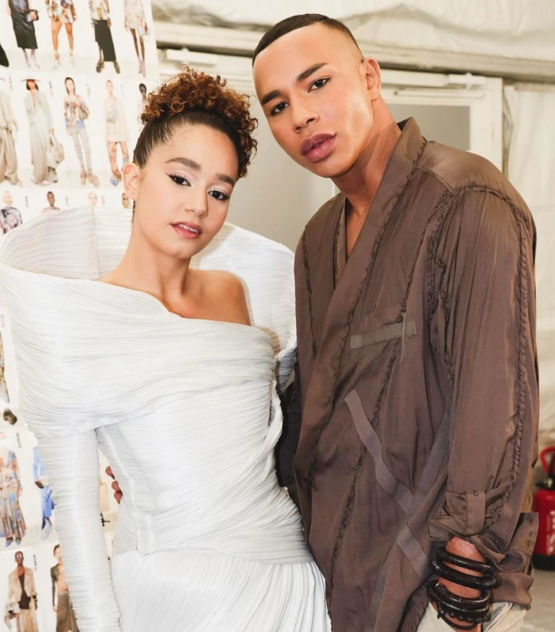 Olivier Rousteing, Léna Situations et la robe recyclée