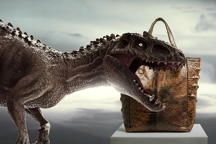 Quand le luxe ressuscite le Jurassique : le sac “dinosaure”
