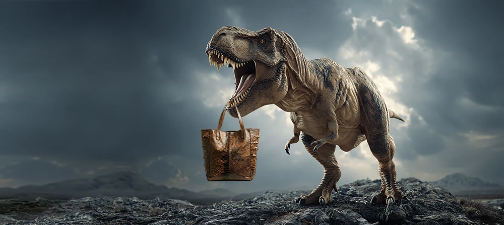 Quand le luxe ressuscite le Jurassique : le sac “dinosaure”